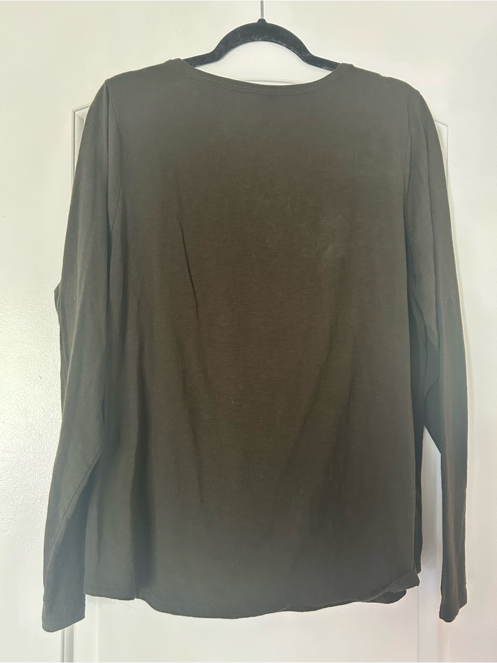 Sonoma Olive Long Sleeve Crew Neck Tee - Picture 5 of 6